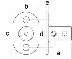 Dimension Chart for Standard Key Clamp Base Plate